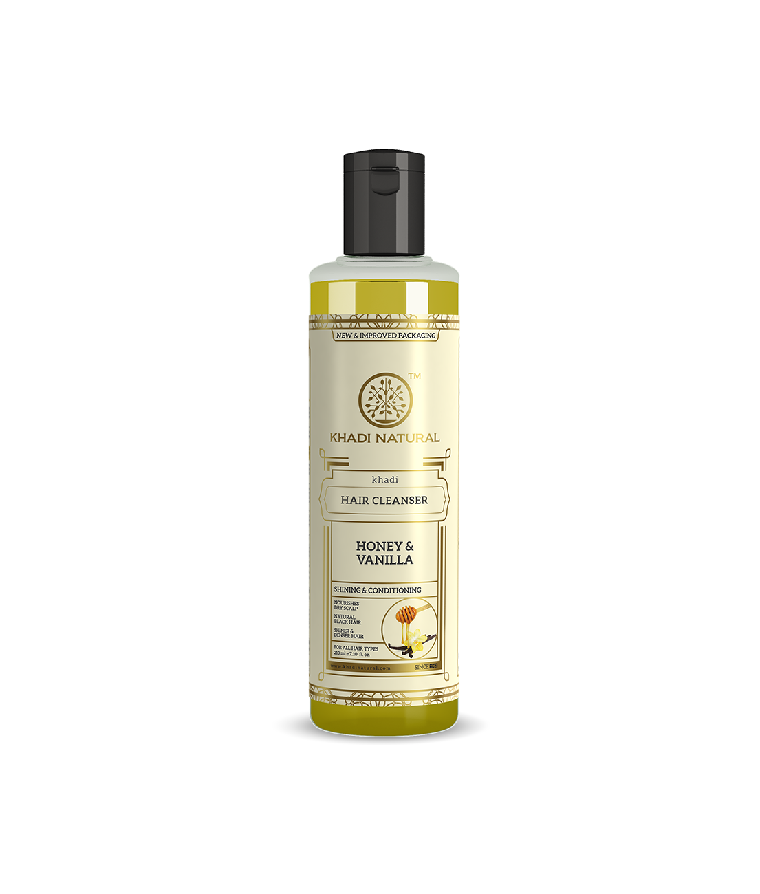 Khadi Natural Honey & Vanilla Hair Cleanser Shampoo Nourishing Care (210ml)