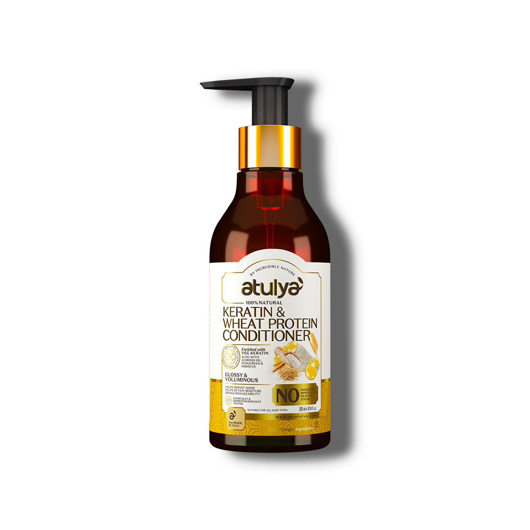 Atulya Keratin & Wheat Protein Conditioner | Repairs Hair, Adds Strength | Silicone Free | For all hair types | 25 ml