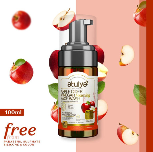 Atulya Apple Cider Vinegar Foaming Face Wash for Blackheads Removal - 100ml