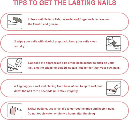 Press-On Nails - Application Kit - 4 in 1