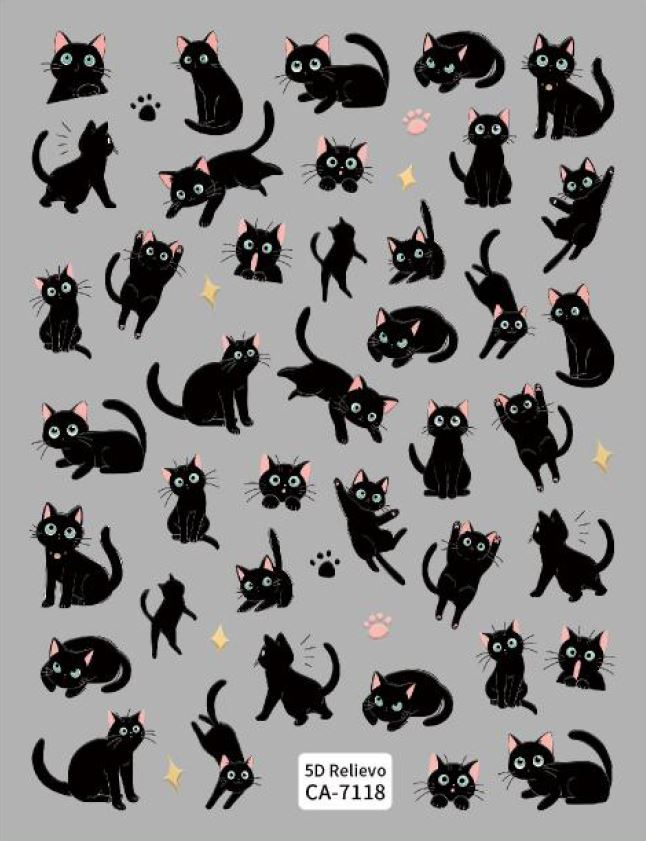 5D Self-Adhesive Nail Art Stickers - Relievo 7118