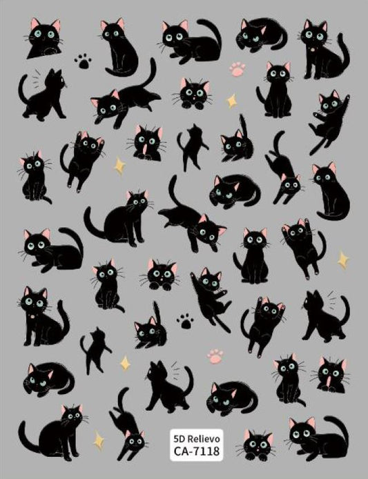 5D Self-Adhesive Nail Art Stickers - Relievo 7118
