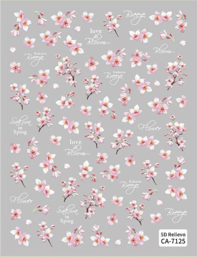 5D Self-Adhesive Nail Art Stickers - Spring 7125