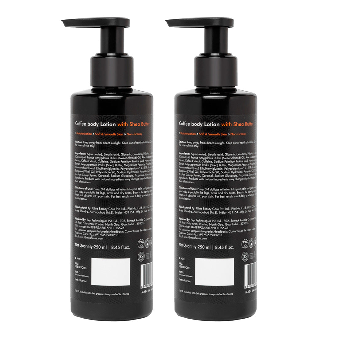mCaffeine Coffee Body Lotion (Pack of 2)