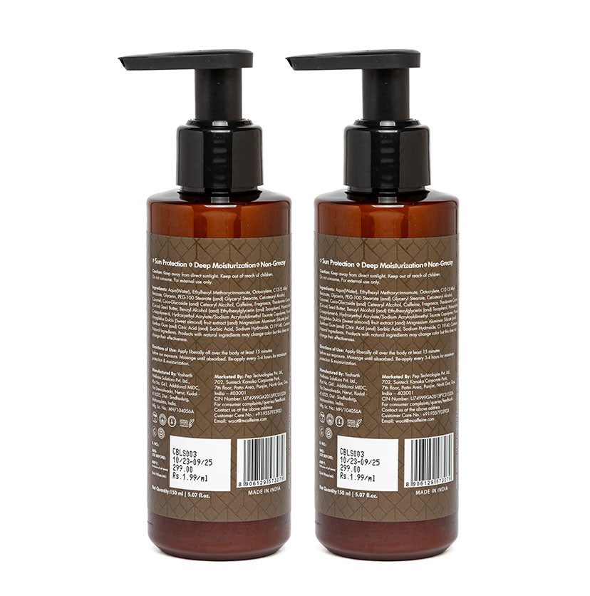 mCaffeine Choco Body Lotion with SPF 15 (Pack of 2)