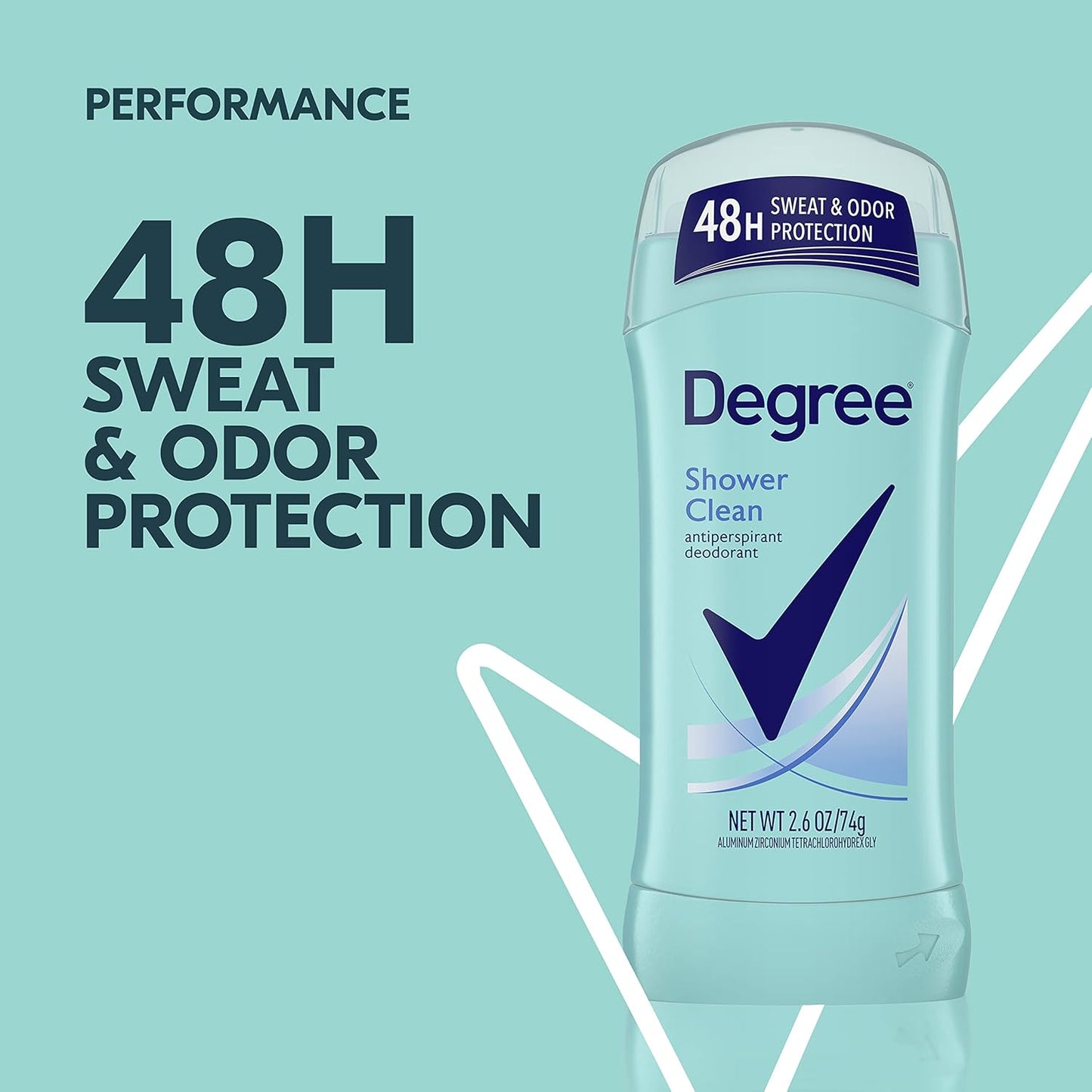 Degree Shower Clean Antiperspirant Deodorant Stick - 74 gm