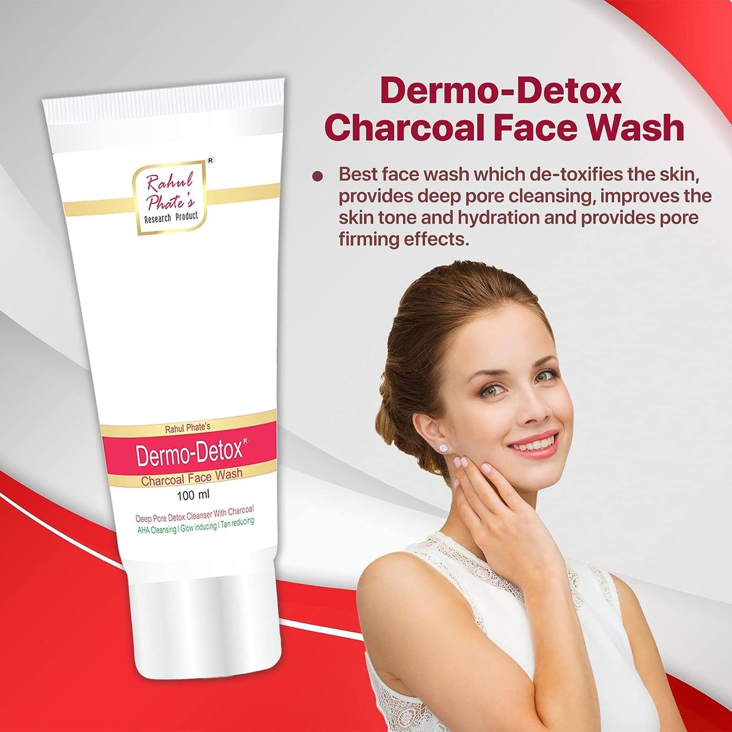 Dermo-detox charcoal face wash - 100 ml