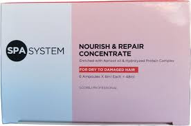 Spa System Nourish & Repair Concentrate - For dry, frizzy hair - 6 Ampoules x 8ml