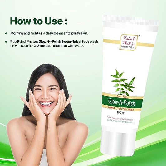 Glow-N-Polish Neem Tulsi Face Wash - 100 ml