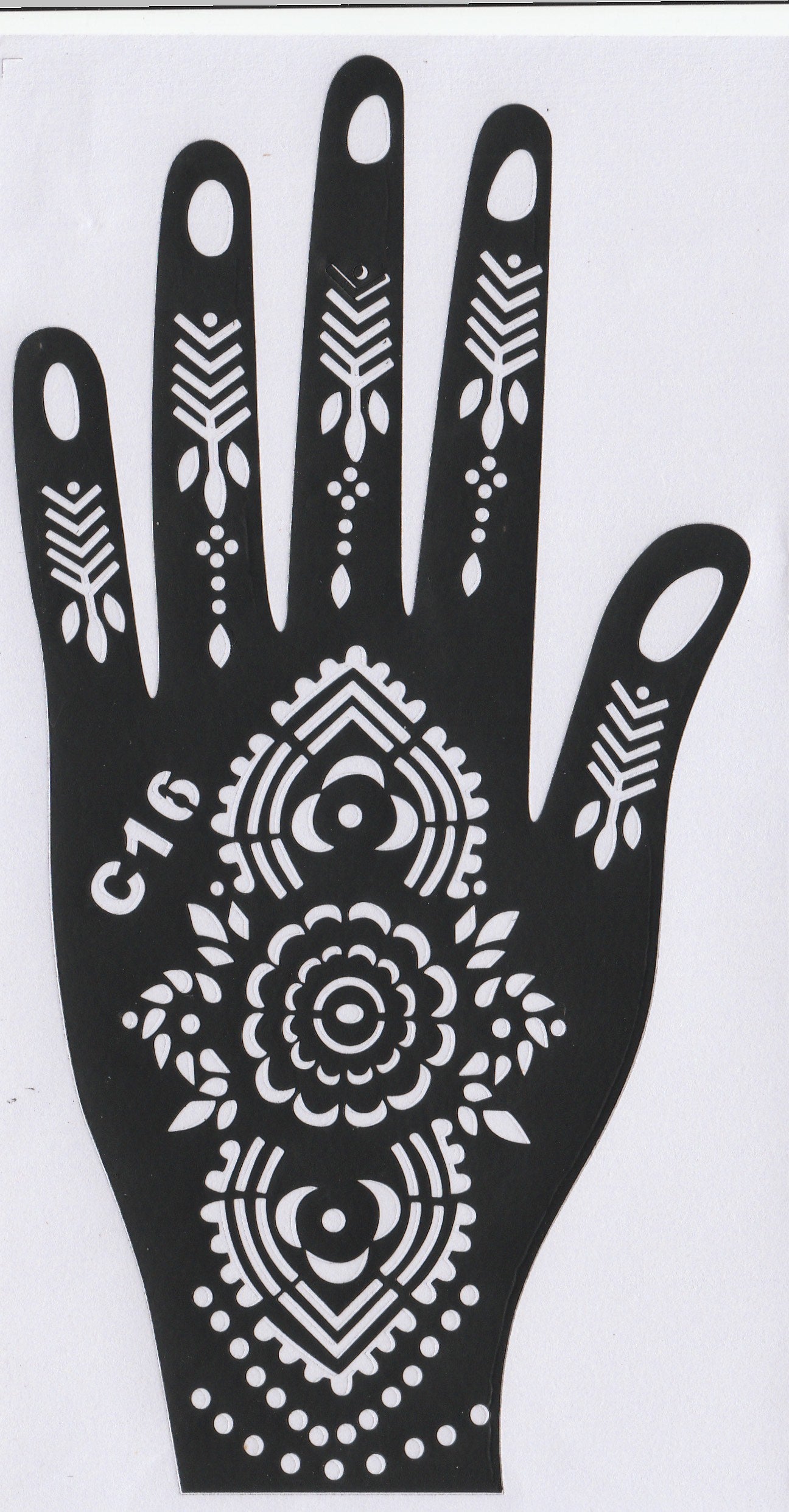 Beautiful Henna Stencils - Both Hands/ Mehendi Designs/ Mehendi DIY Stencil - C16