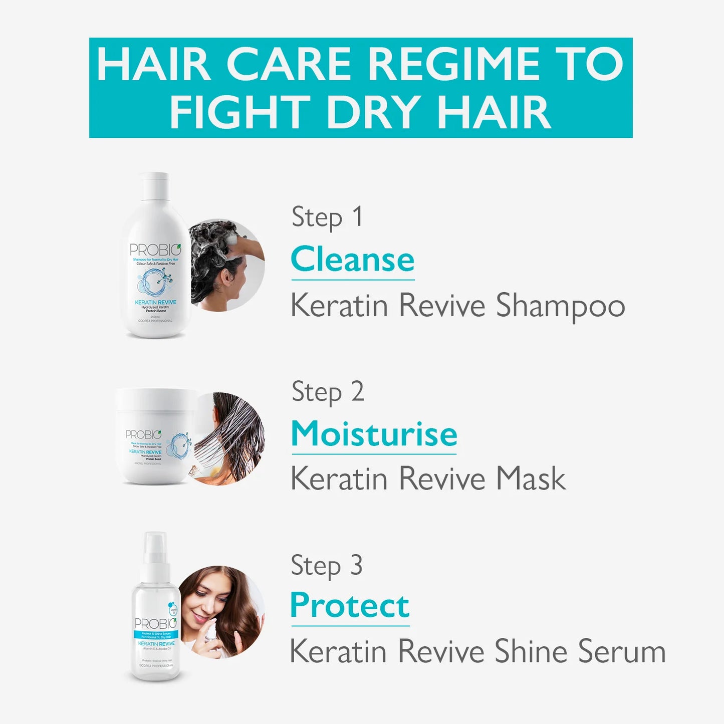 Probio Keratin revive Duo (1000ml, 500g) | FOR NORMAL TO DRY HAIR