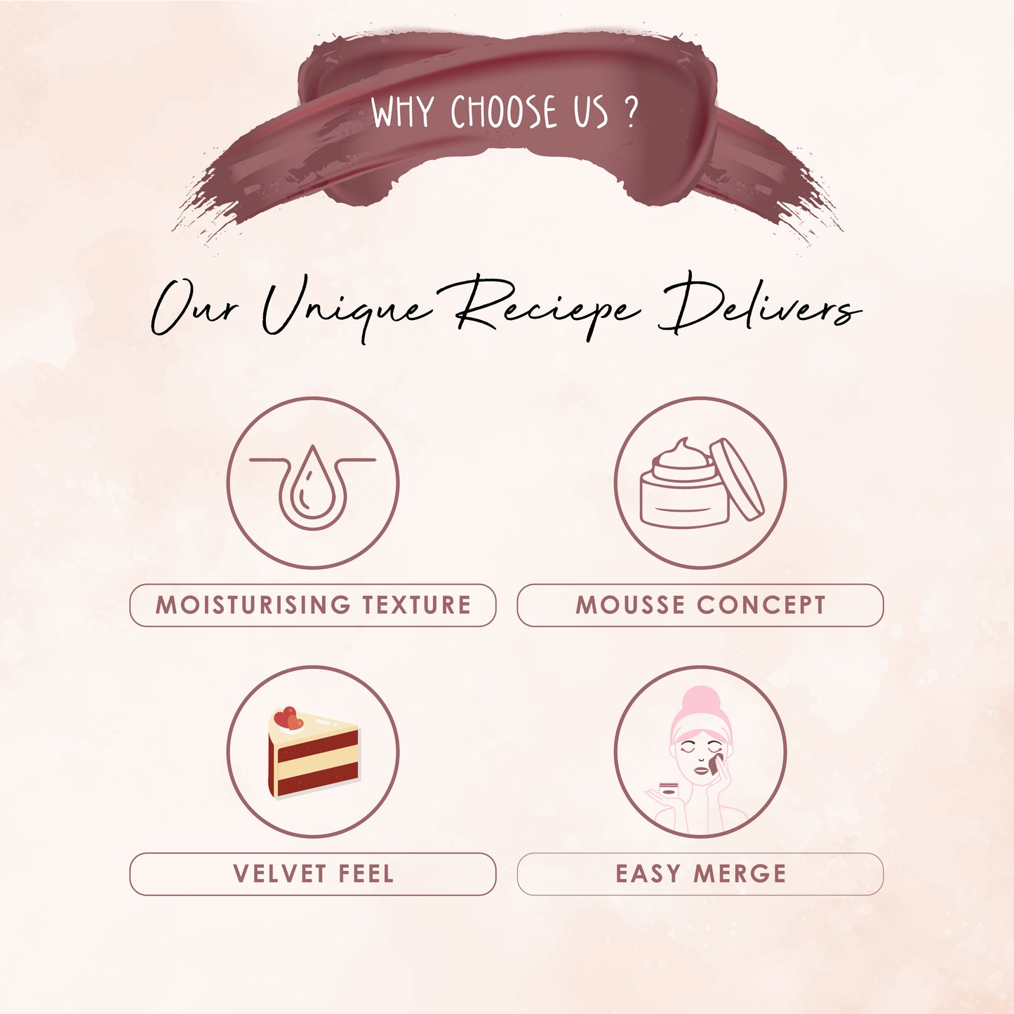 Lip and Cheek Tint with Long Lasting, Waterproof and Smudgeproof Formula, In The Cake - 8g