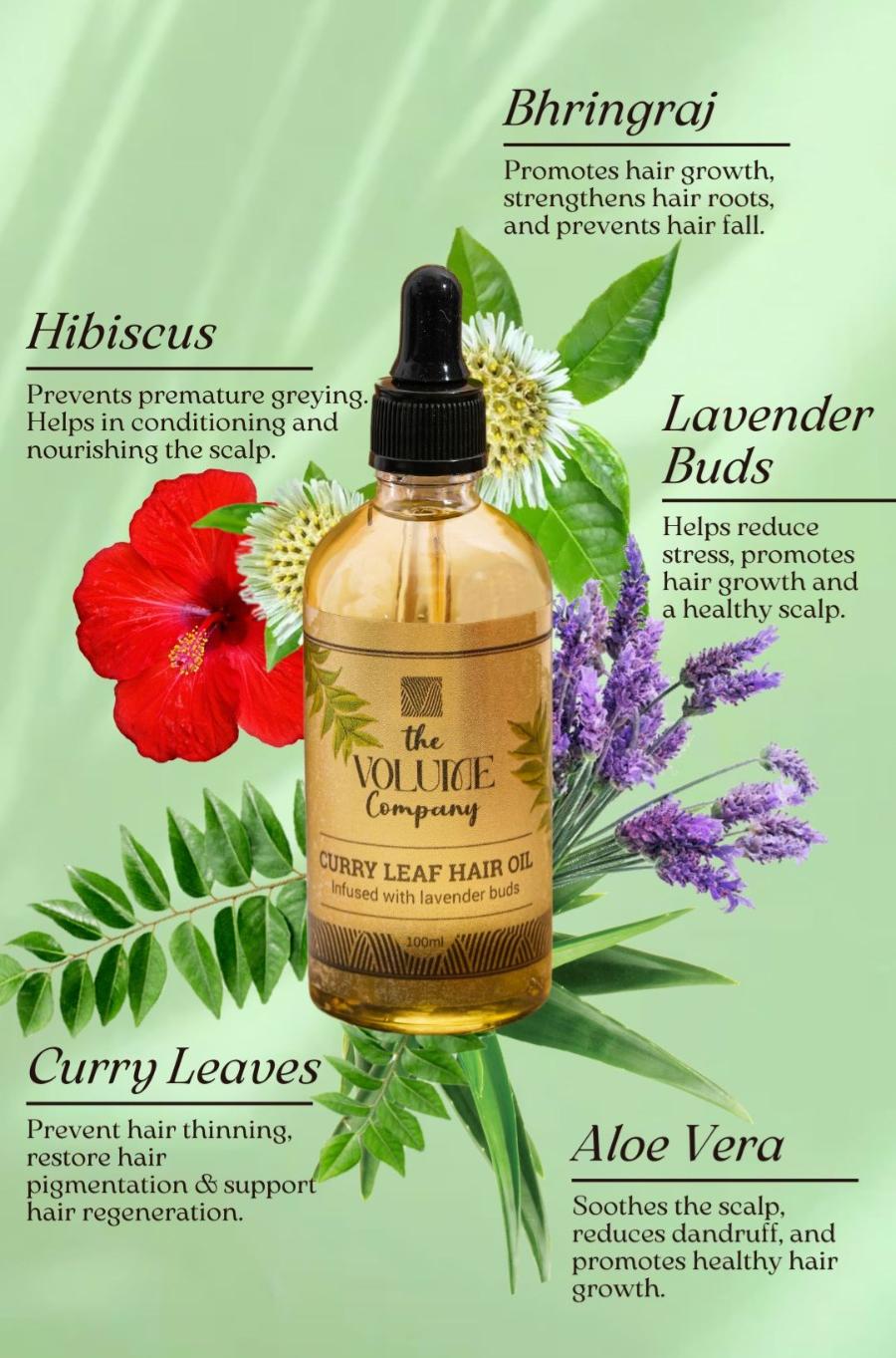 Combo of Brahmi Hair Oil (100 ml), Curry Leaf Hair Oil (100 ml) & Neem-Palash Hair Spray (30 ml)