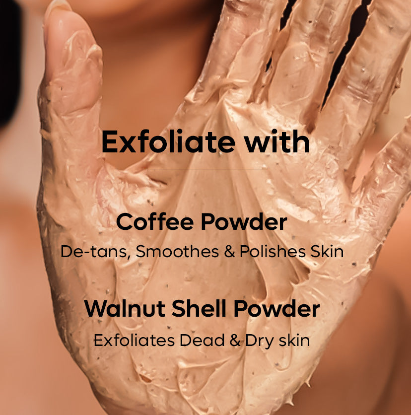 mCaffeine Shimmer Body Scrub with Coffee for Smooth & Glowing Skin | Limited Edition - 150 g