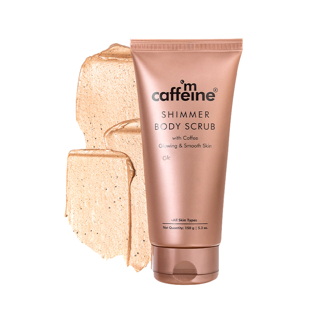mCaffeine Shimmer Body Scrub with Coffee for Smooth & Glowing Skin | Limited Edition - 150 g
