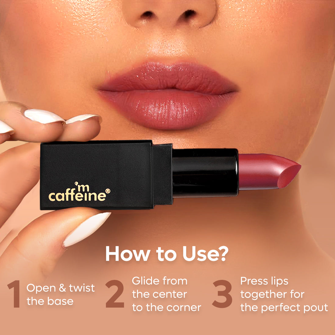 mCaffeine Cocoa Kiss Creamy Matte Lipstick-Rose Martini