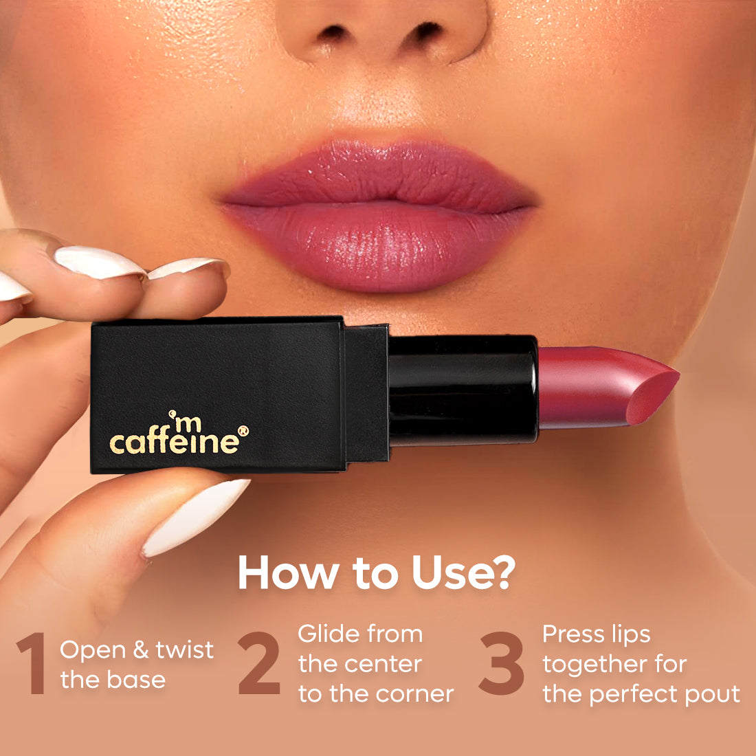 mCaffeine Cocoa Kiss Creamy Matte Lipstick - Mauve Velvet