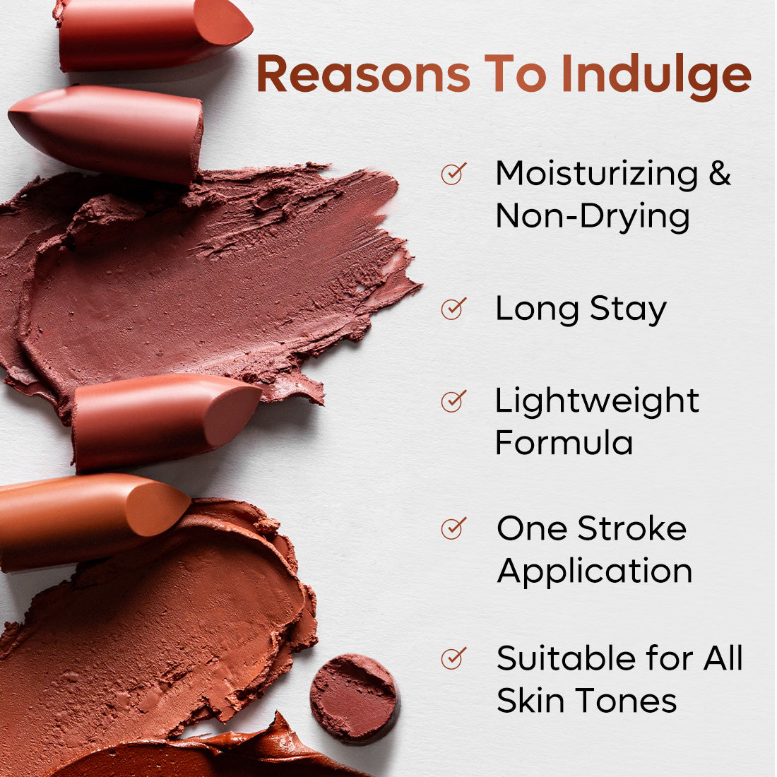 mCaffeine Cocoa Kiss Creamy Matte Lipstick - Choco Melt