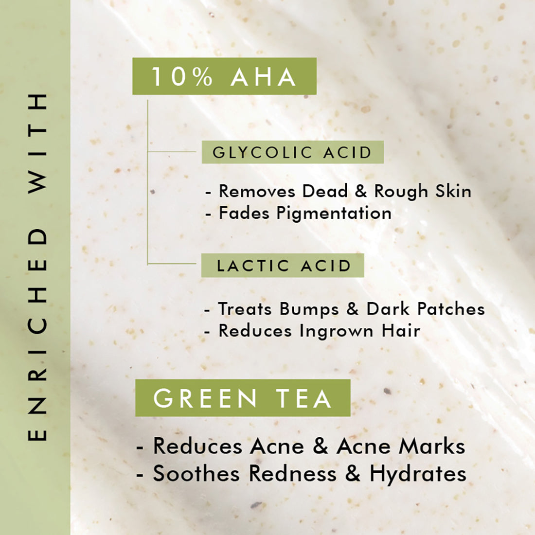 mCaffeine 10% AHA & Green Tea Body Scrub - 120 gm