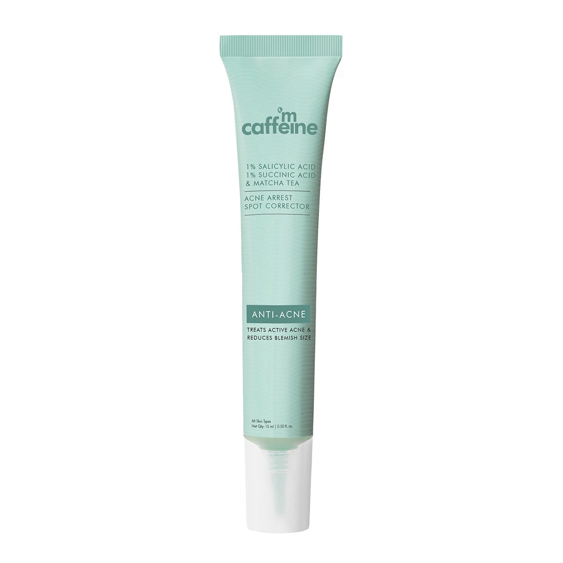 mCaffeine 1% SALICYLIC ACID 1% Succinic Acid & MATCHA TEA ACNE ARREST SPOT CORRECTOR