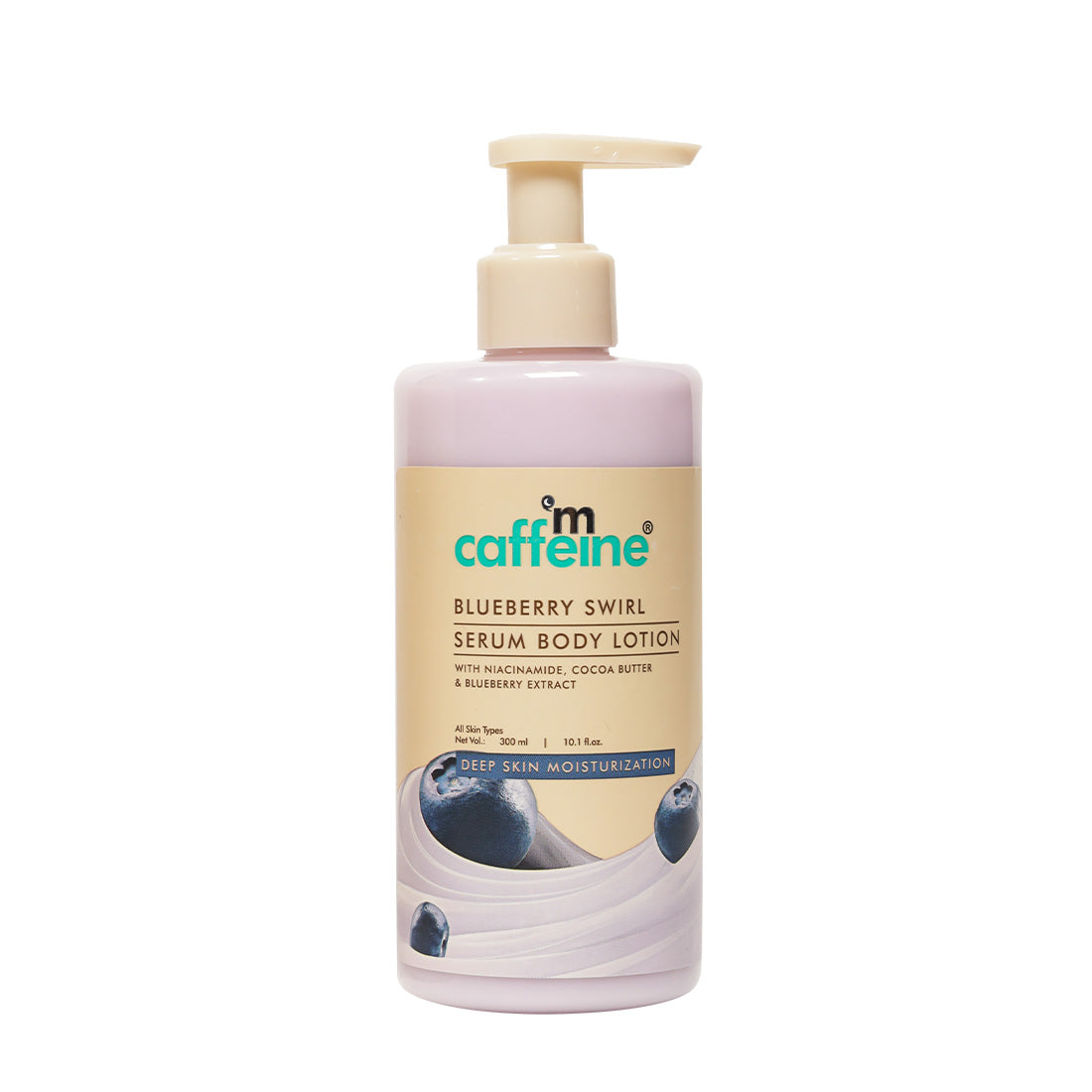 mCaffeine Blueberry Swirl Serum Body Lotion | Deep Moisturization With Niacinamide & Cocoa butter