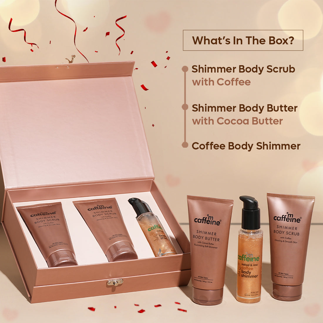 mCaffeine Shimmer & Glow Body Gift Kit