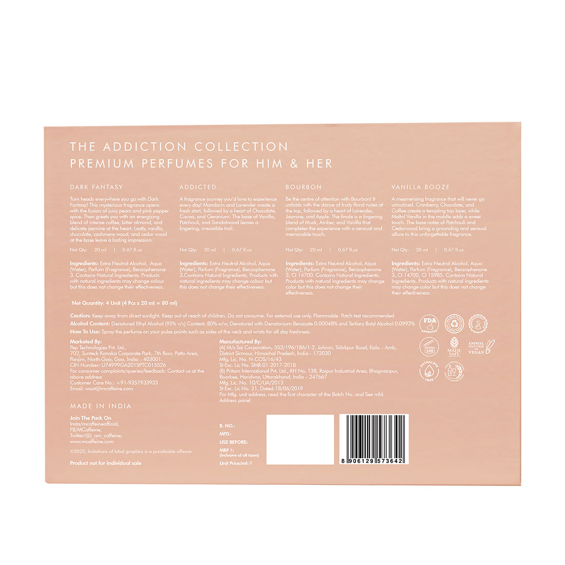 mCaffeine The Addiction Collection Gift kit