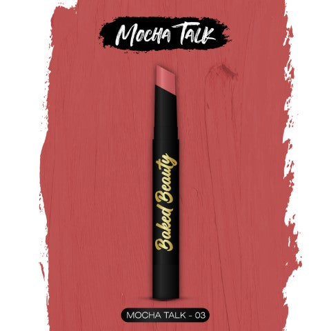 Lip Crayon Lipstick for Women, Lightweight & Nourishing Formula, 03 - Mocha Talk, Dark Pink, 2.5 g