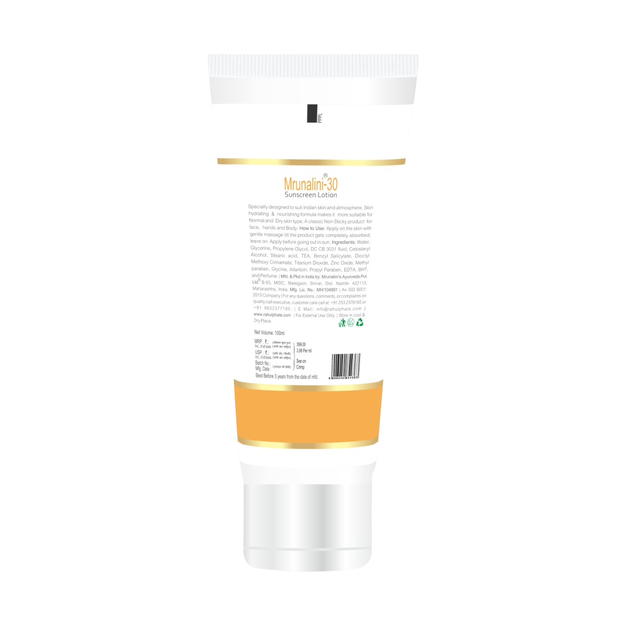Mrunalini-30 Sunscreen Lotion, Sun protection - 100 ml