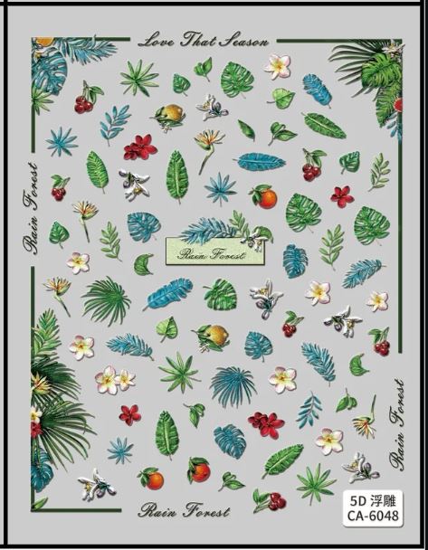 5D Self-Adhesive Nail Art Stickers - Forest 6048