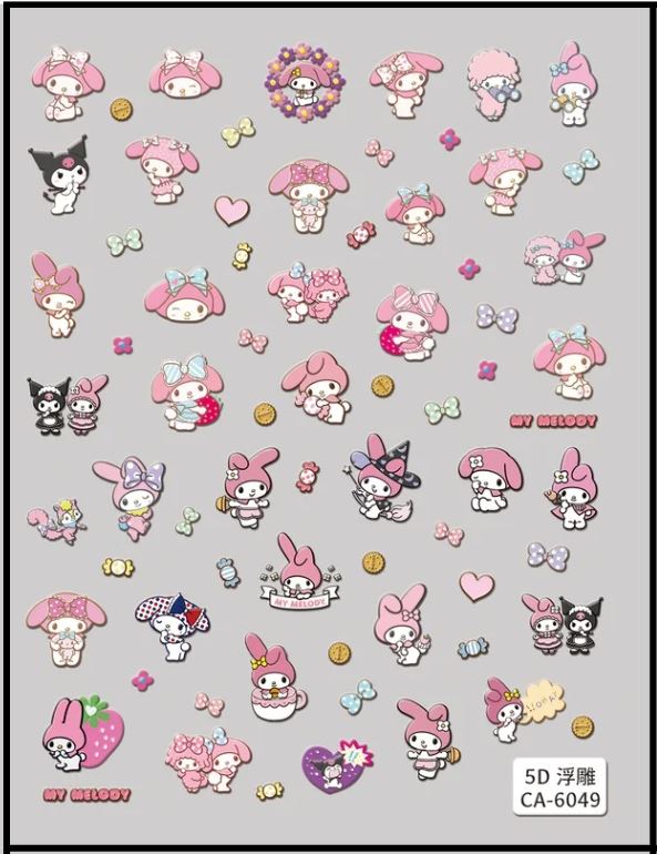 5D Self-Adhesive Nail Art Stickers - Melody 6049