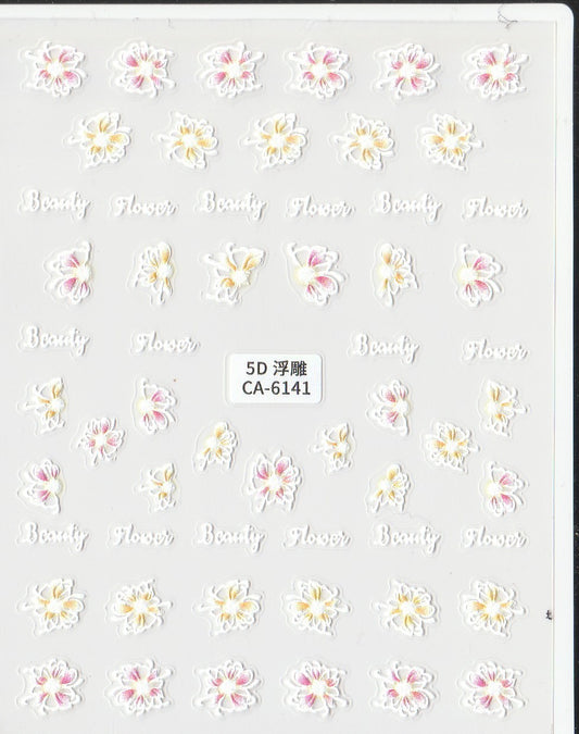 5D Self-Adhesive Nail Art Stickers - Beauty 6141