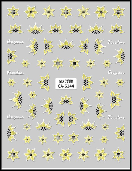 5D Self-Adhesive Nail Art Stickers - Freedom 6144