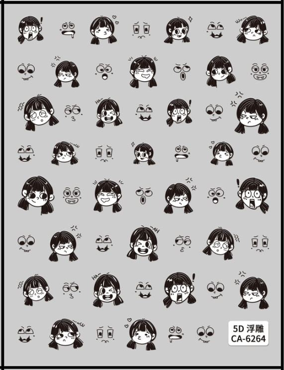 5D Self-Adhesive Nail Art Stickers - K-Drama 6264