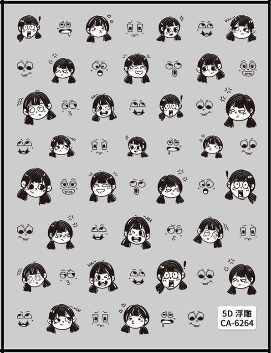 5D Self-Adhesive Nail Art Stickers - K-Drama 6264