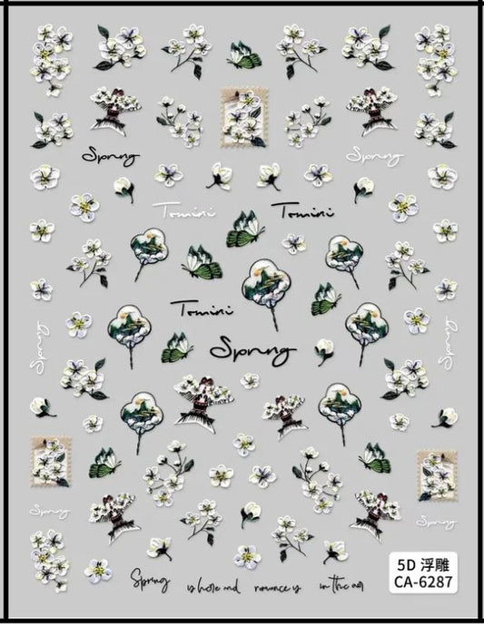 5D Self-Adhesive Nail Art Stickers - Spring 6287