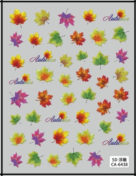 5D Self-Adhesive Nail Art Stickers - Autumn 6438