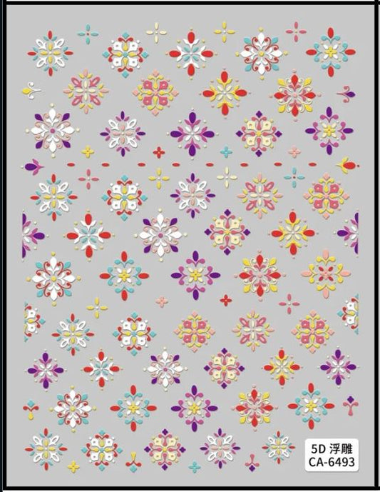 5D Self-Adhesive Nail Art Stickers - 6493