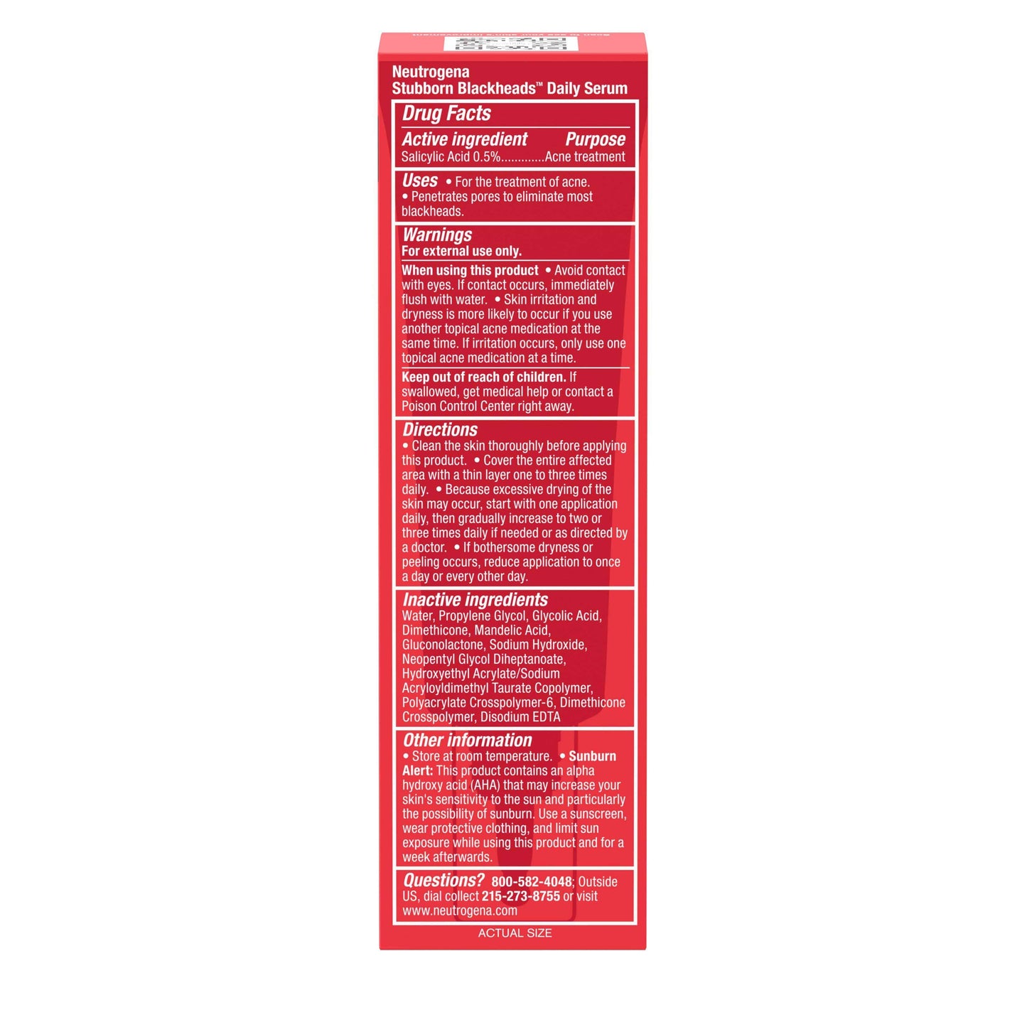 Neutrogena Stubborn Blackheads Daily Acne Facial Serum Stubborn Blackheads Daily Acne Facial Serum