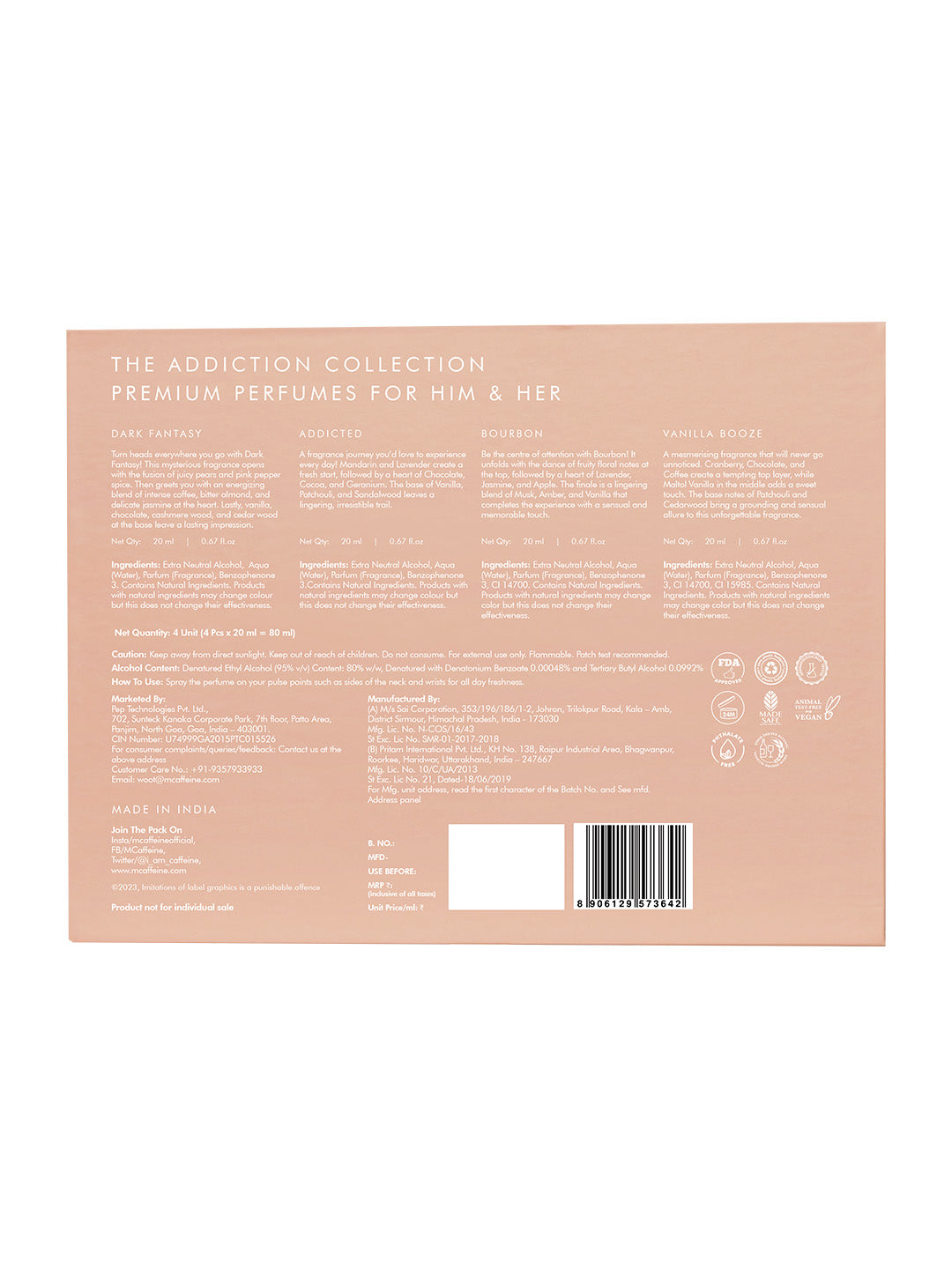 mCaffeine The Addiction Collection Gift kit