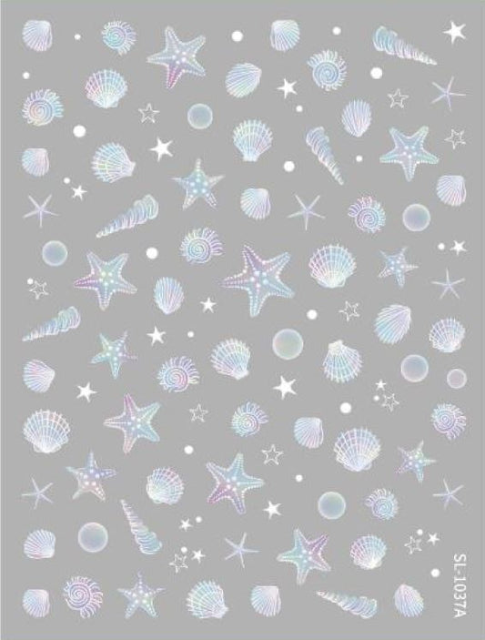 5D Self-Adhesive Nail Art Stickers - Sea Life 1037
