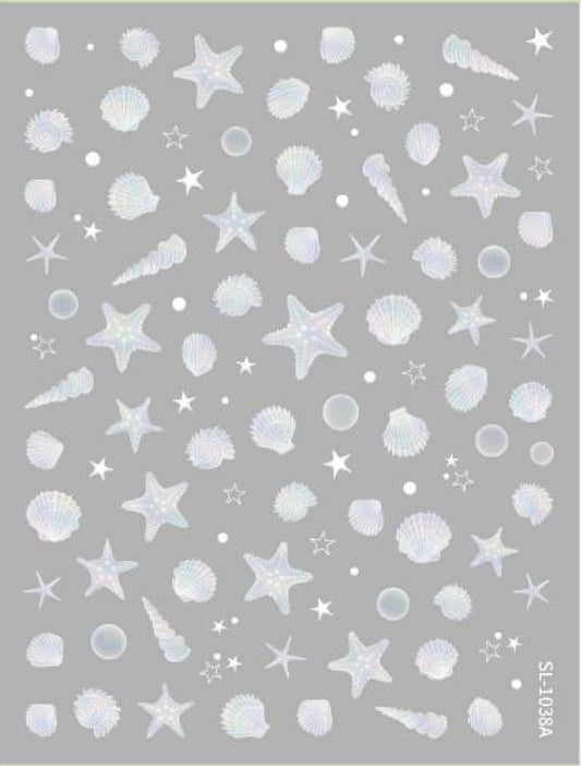 5D Self-Adhesive Nail Art Stickers - Sea Life 1038