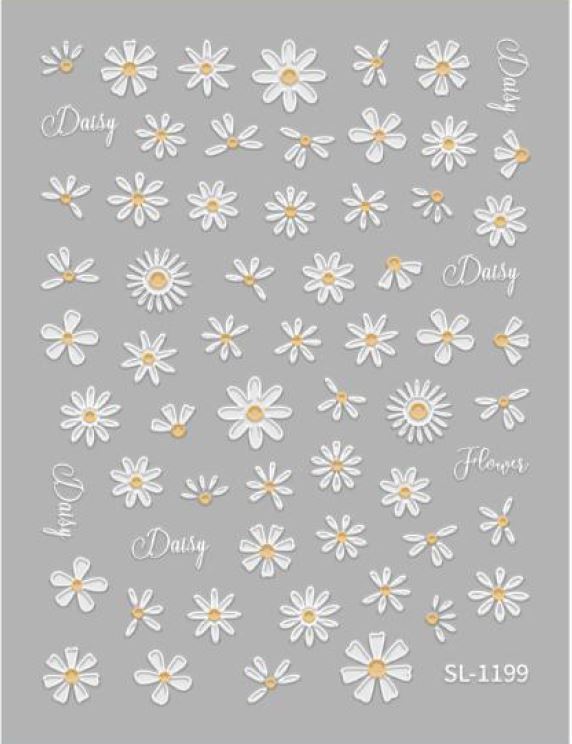 5D Self-Adhesive Nail Art Stickers - Daisy 1199