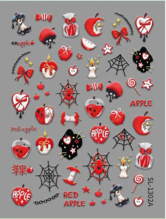 5D Self-Adhesive Nail Art Stickers - Apple 1302
