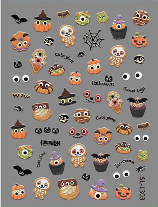 5D Self-Adhesive Nail Art Stickers - Halloween 1303