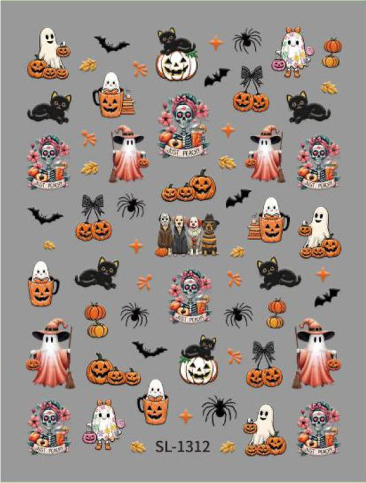 5D Self-Adhesive Nail Art Stickers - Halloween 1312
