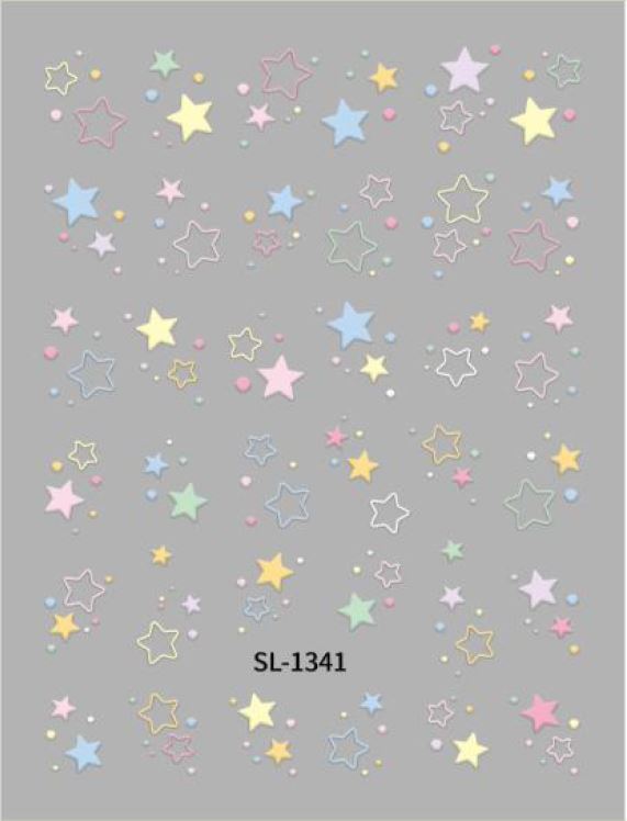 5D Self-Adhesive Nail Art Stickers - Stars 1341