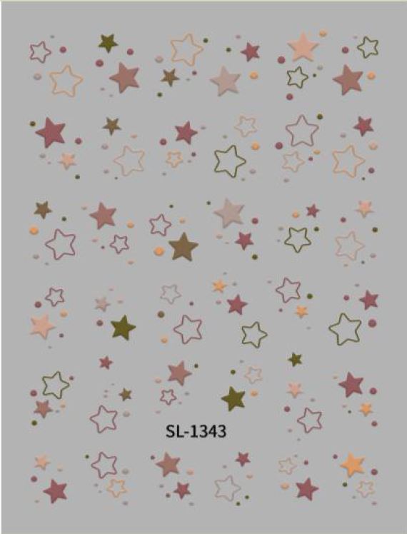 5D Self-Adhesive Nail Art Stickers - Stars 1343