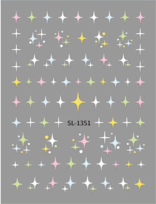 5D Self-Adhesive Nail Art Stickers - Stars 1351