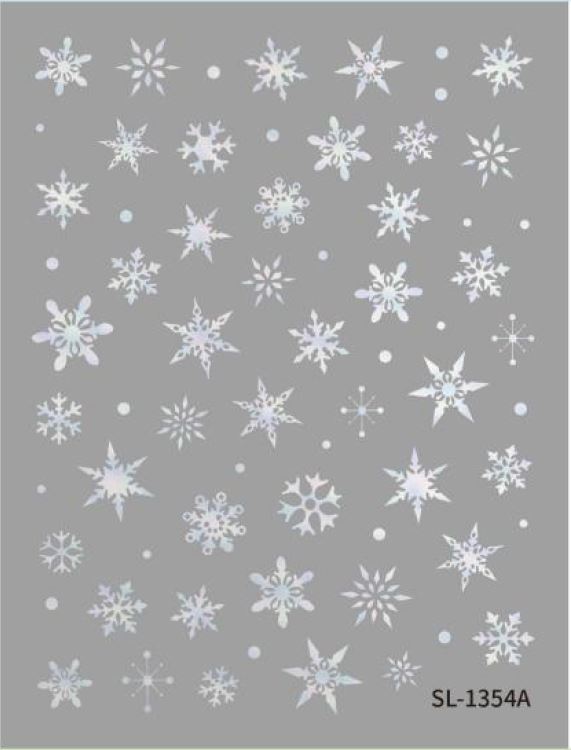 5D Self-Adhesive Nail Art Stickers - Snowflakes 1354